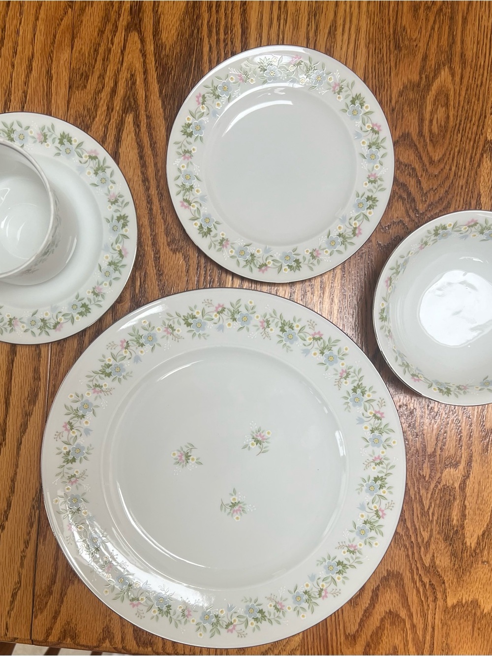 Forever Spring Bavaria Germany- White Floral Dinner Plate Set